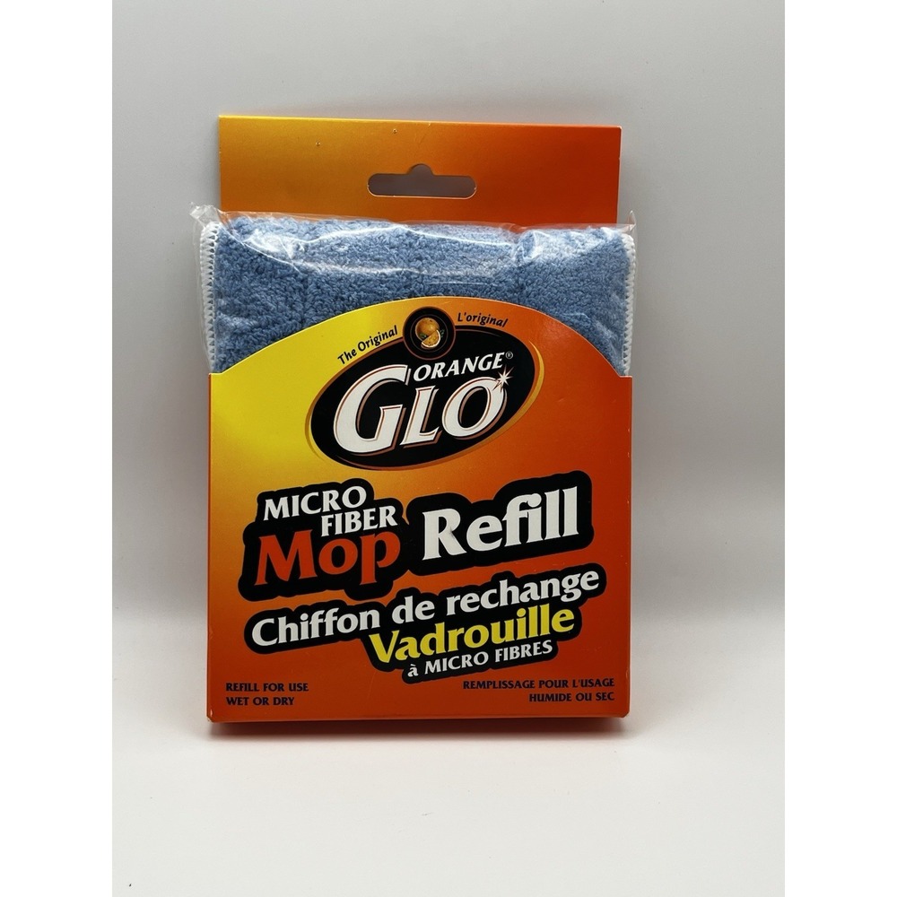 Orange Glo Hardwood Floor Microfiber‎ Mop Refill Pad Reusable Wet Dry NEW